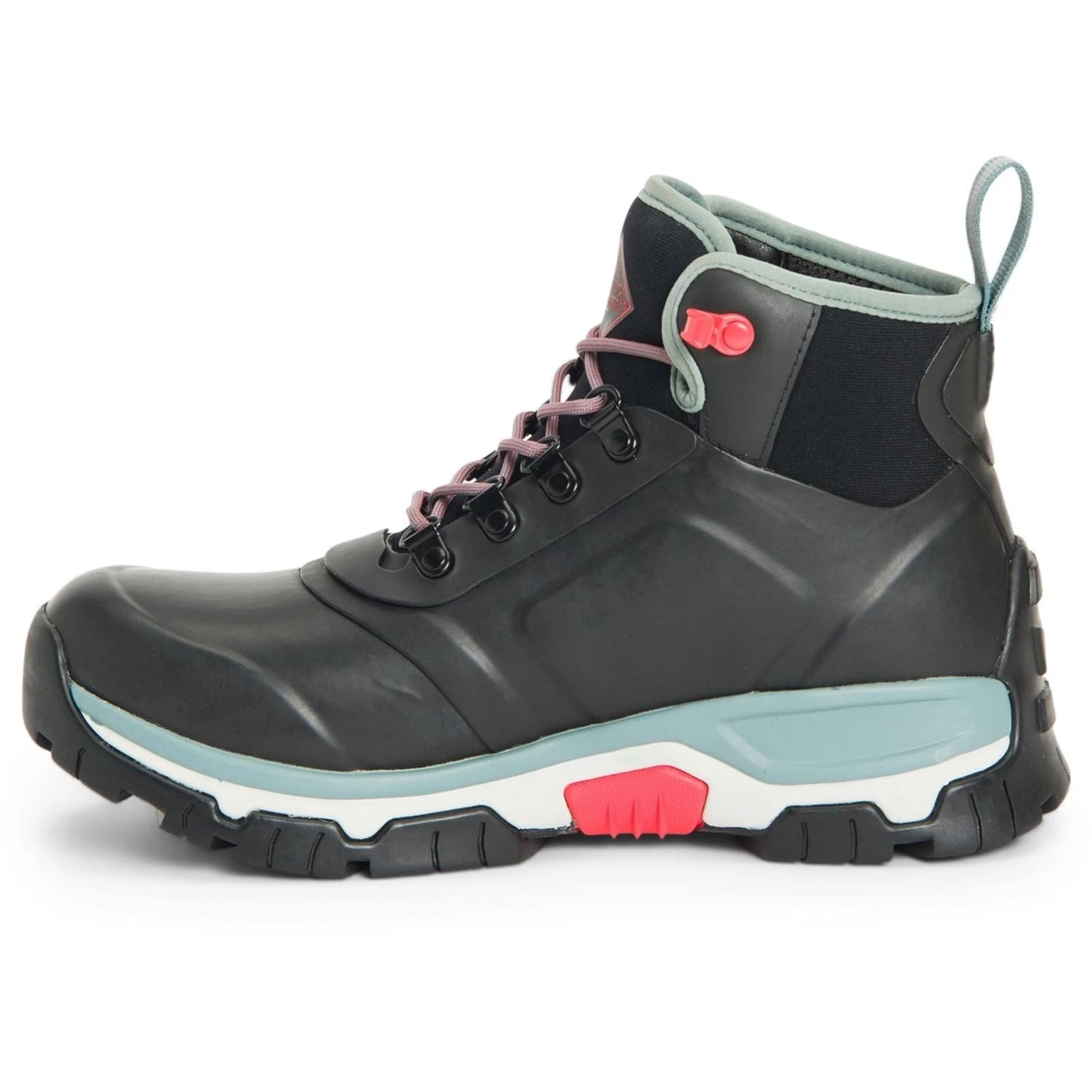 Muck Boots Apex Lace Up Black Rubber Neoprene Female Textile Wellingtons 2 Muck Boots Apex Lace Up Black Rubber Neoprene Female Textile Wellingtons - Image 2