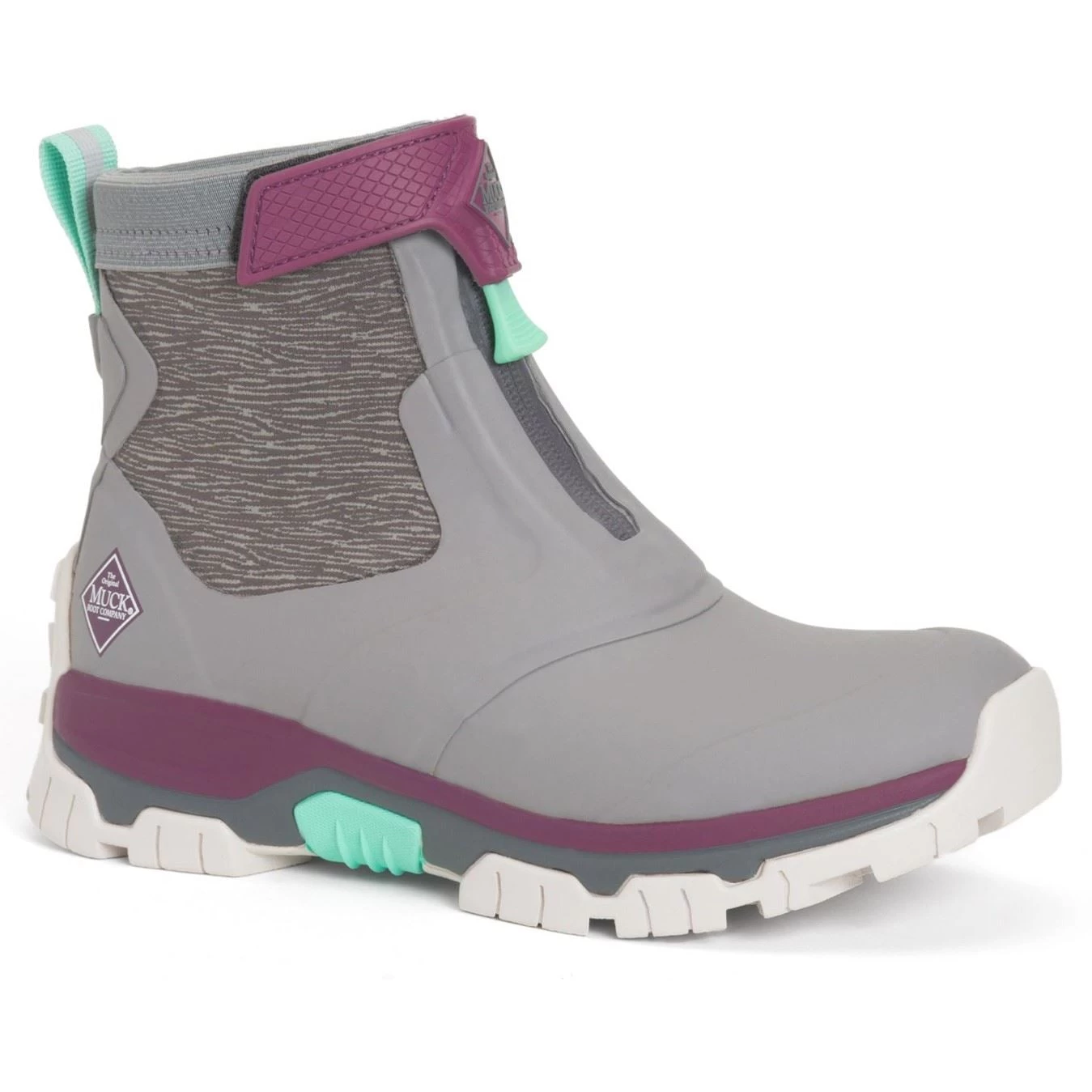 Muck Boots Apex Mid Zip Grey Rubber/Neoprene Female Textile/Weather Wellingtons 3 Muck Boots Apex Mid Zip Grey Rubber/Neoprene Female Textile/Weather Wellingtons - Image 3
