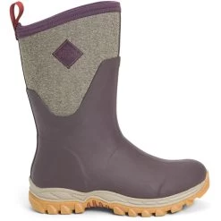 Muck Boots Arctic Sport Mid Wine Rubber/Neoprene Female Textile/Weather Wellingtons