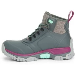 Muck Boots Apex Lace Up Grey Rubber/Neoprene Female Textile/Weather Wellingtons -Muck f82788d3 5669 4da6 bae0 c62e283b6f7a