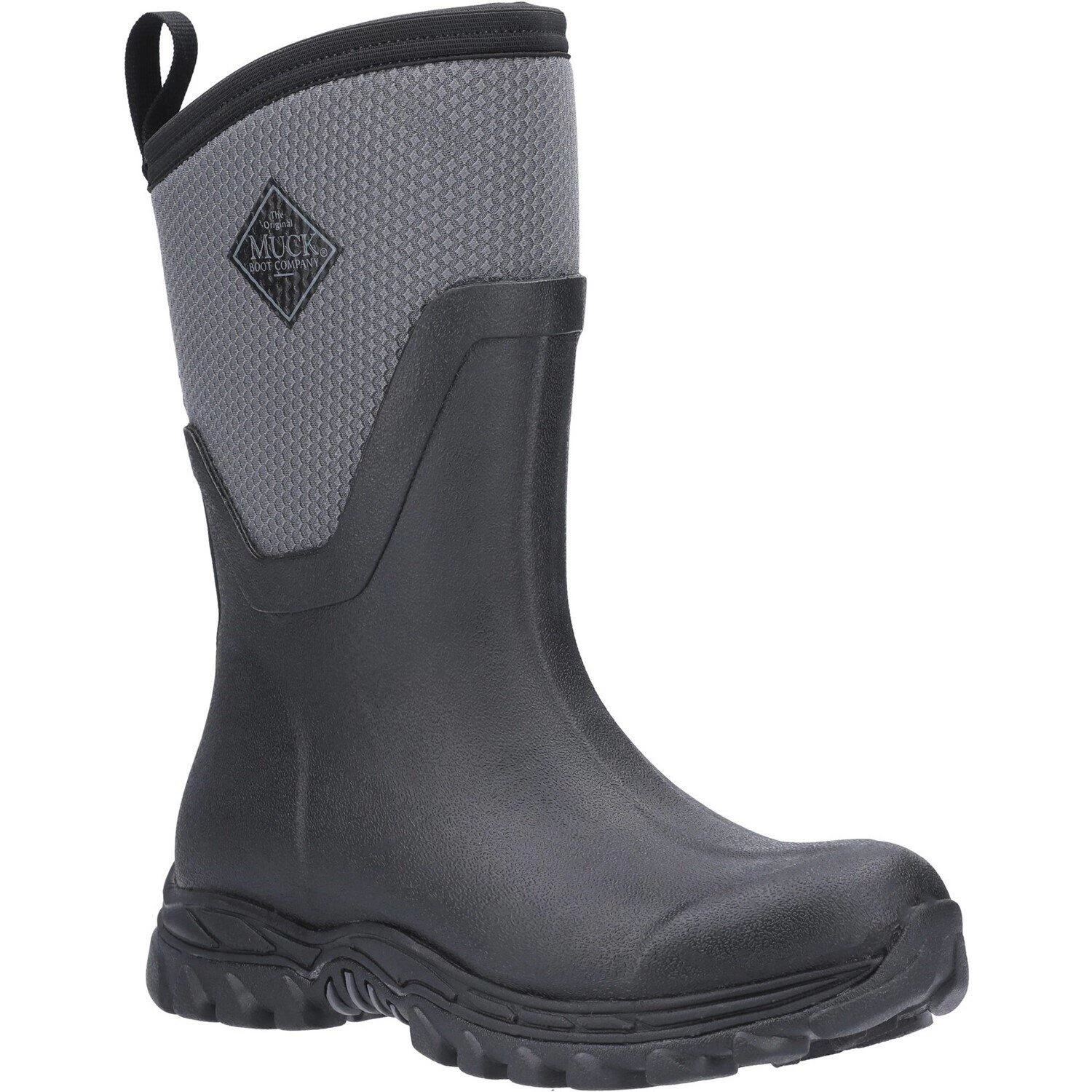 Muck Boots Unisex Arctic Sport Mid Pull On Wellies (Black/Magenta) 5 Muck Boots Unisex Arctic Sport Mid Pull On Wellies (Black/Magenta) - Image 5