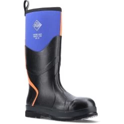 Muck Boots Unisex Adult Chore Max S5 Wellington Boots (Black/Blue/Orange)