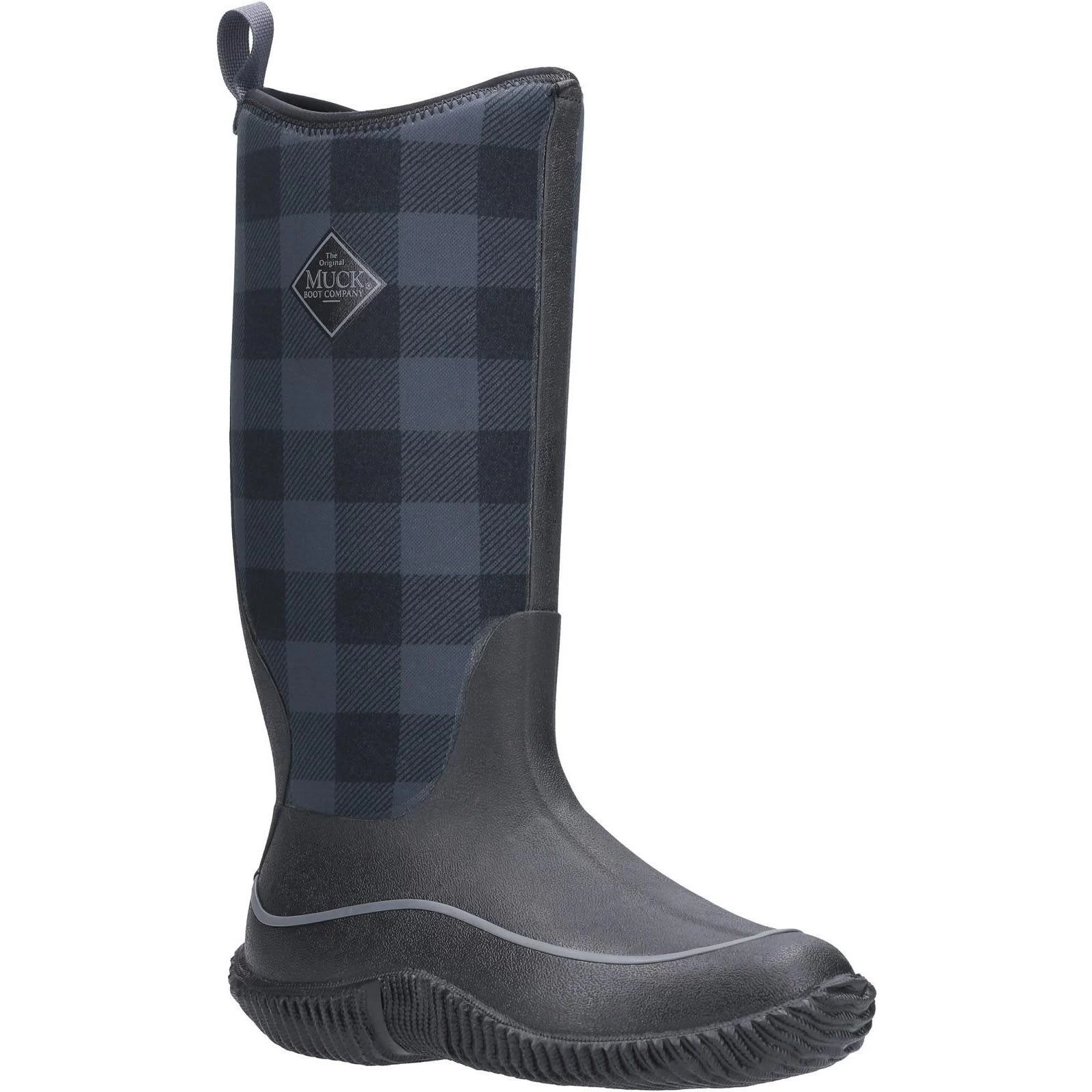 Muck Boots Womens/Ladies Hale Wellington Boot (Black/Grey Plaid) 1 Muck Boots Womens/Ladies Hale Wellington Boot (Black/Grey Plaid)