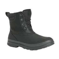 Muck Boots Mens Originals Duck Lace Leather Wellington Boots (Black)