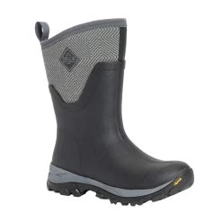 Muck Boots Womens/Ladies Arctic Ice Vibram Geometric Wellington Boots (Black/Grey)