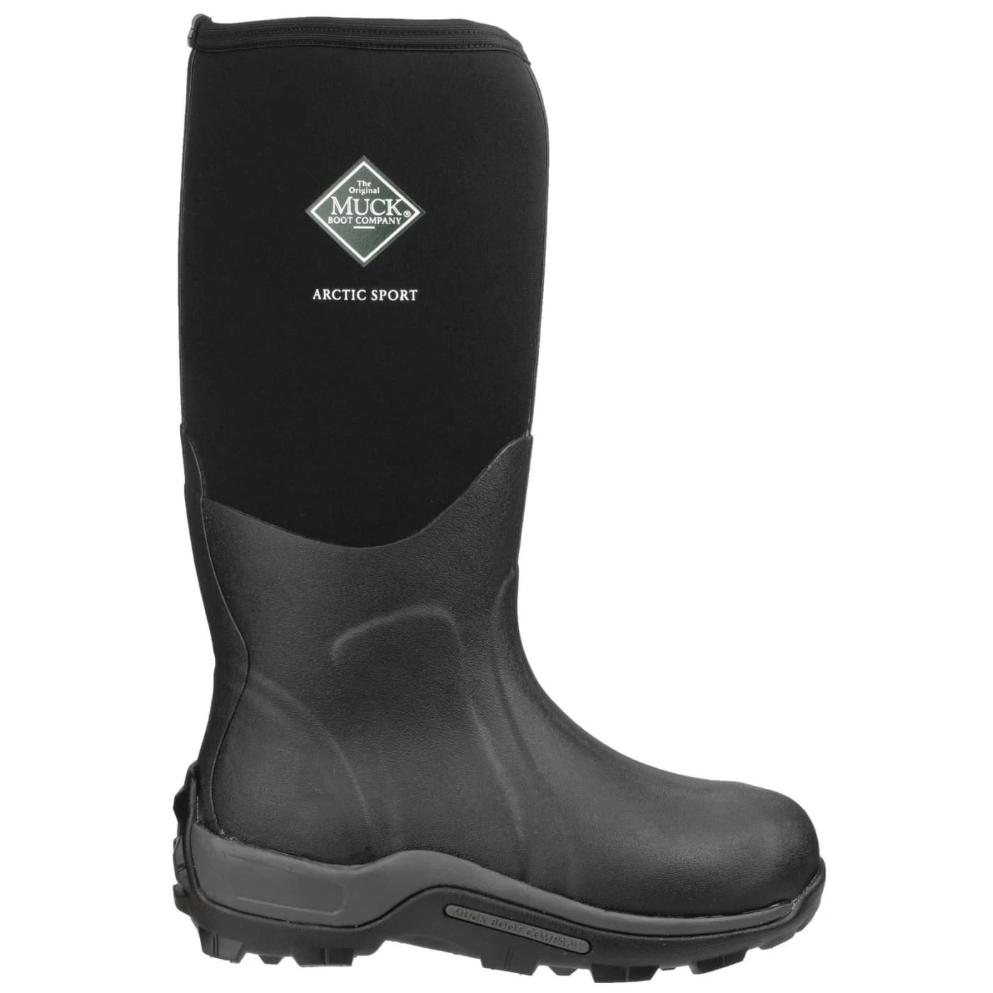 Muck Boots Black/Black Arctic Sport Pull On Wellington Boots 2 Muck Boots Black/Black Arctic Sport Pull On Wellington Boots - Image 2