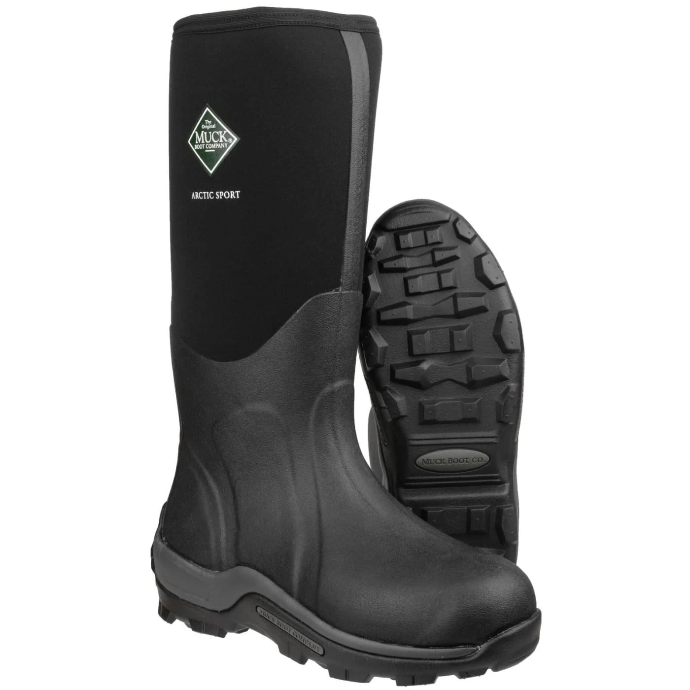 Muck Boots Black/Black Arctic Sport Pull On Wellington Boots 5 Muck Boots Black/Black Arctic Sport Pull On Wellington Boots - Image 5