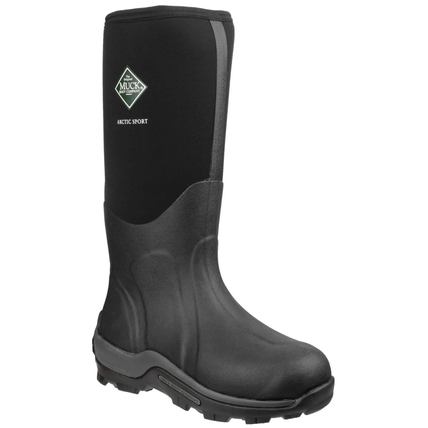 Muck Boots Black/Black Arctic Sport Pull On Wellington Boots 3 Muck Boots Black/Black Arctic Sport Pull On Wellington Boots - Image 3