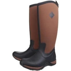 Muck Boots Black/Tan Arctic Adventure Pull On Wellington Boots -Muck muck boots blacktan arctic adventure pull on wellington 378