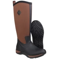 Muck Boots Black/Tan Arctic Adventure Pull On Wellington Boots -Muck muck boots blacktan arctic adventure pull on wellington 897